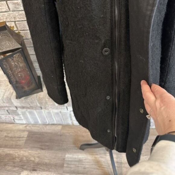 G-Star Raw Women's Wool Lined Relax Trench Overcoat Jacket Charcoal Gray Large - Picture 6 of 16